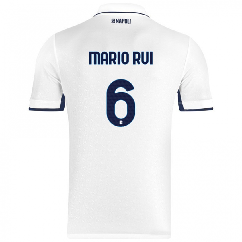 Niño Camiseta Mario Rui #6 Blanco Azul Real 2ª Equipación 2024/25 La Camisa Perú