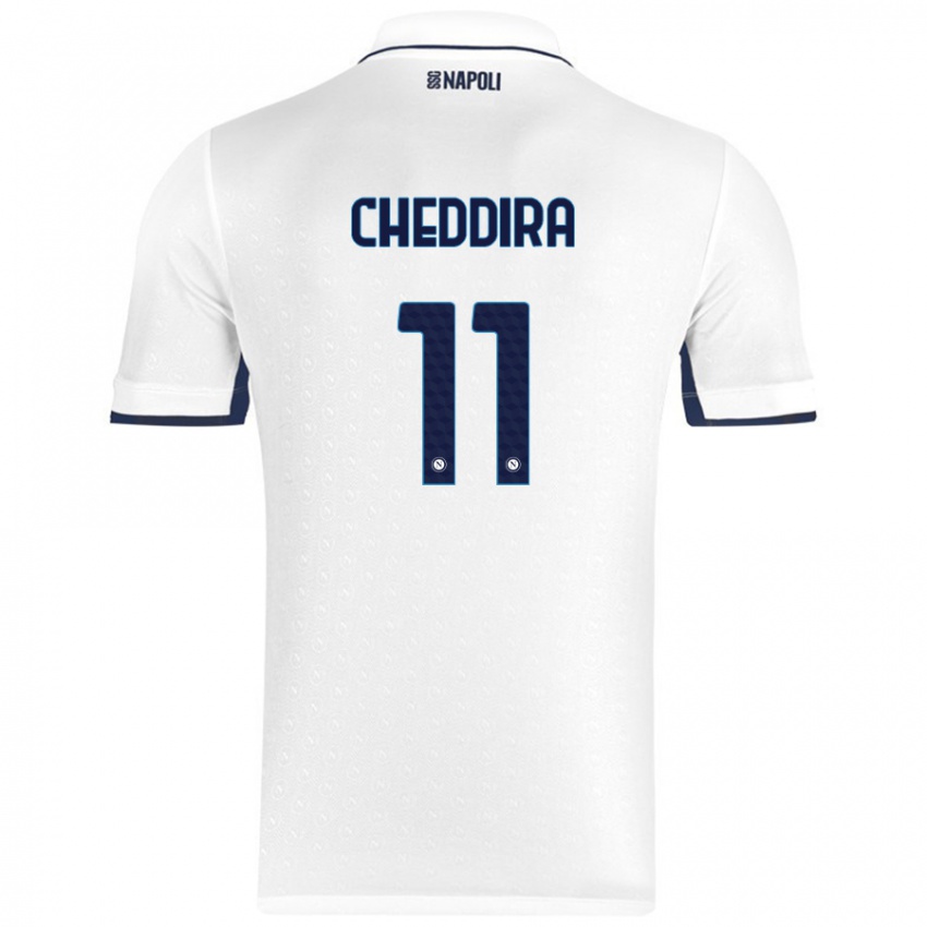 Niño Camiseta Walid Cheddira #11 Blanco Azul Real 2ª Equipación 2024/25 La Camisa Perú