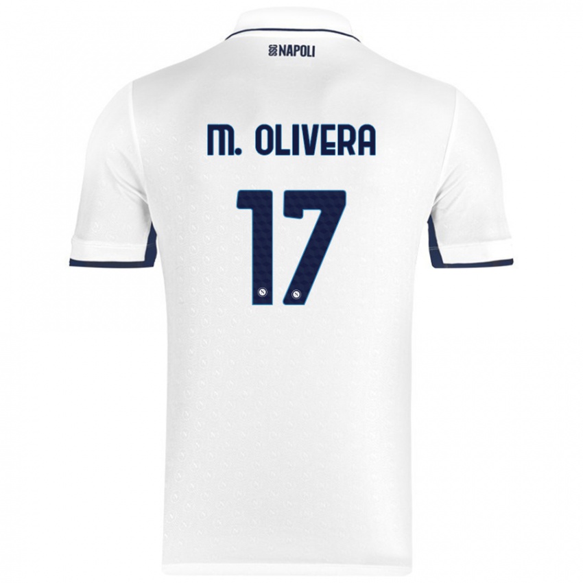 Niño Camiseta Mathias Olivera #17 Blanco Azul Real 2ª Equipación 2024/25 La Camisa Perú