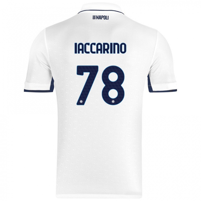 Niño Camiseta Gennaro Iaccarino #78 Blanco Azul Real 2ª Equipación 2024/25 La Camisa Perú