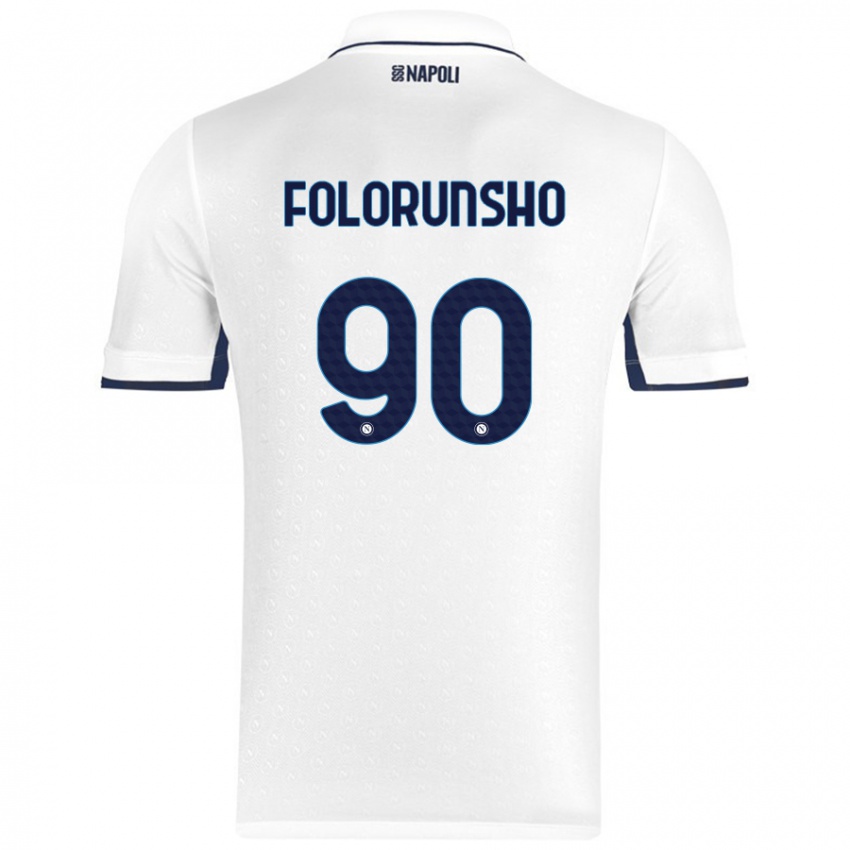 Niño Camiseta Michael Folorunsho #90 Blanco Azul Real 2ª Equipación 2024/25 La Camisa Perú