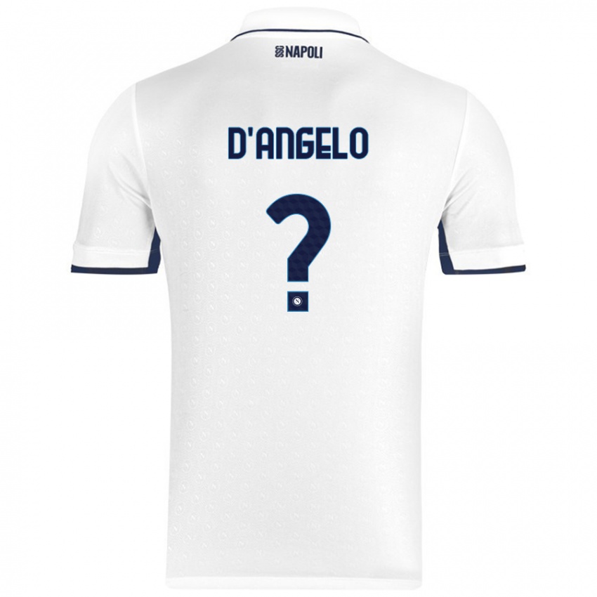 Niño Camiseta Giuseppe D'angelo #0 Blanco Azul Real 2ª Equipación 2024/25 La Camisa Perú