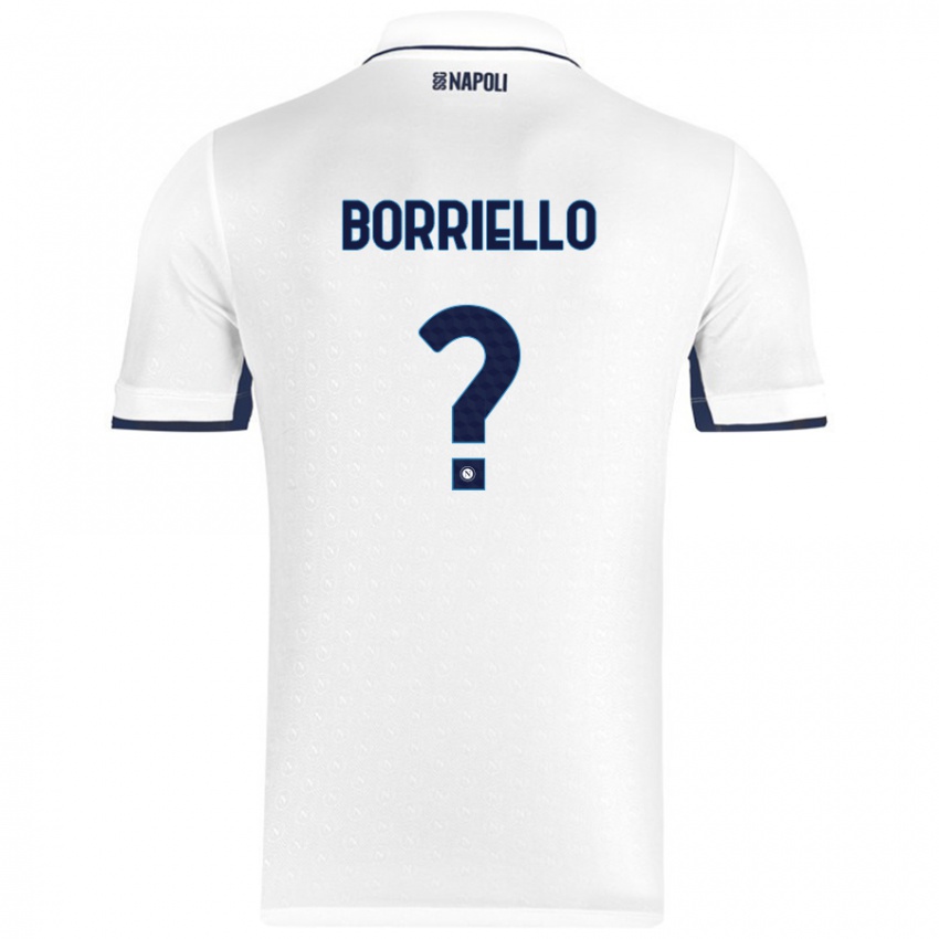 Niño Camiseta Salvatore Borriello #0 Blanco Azul Real 2ª Equipación 2024/25 La Camisa Perú