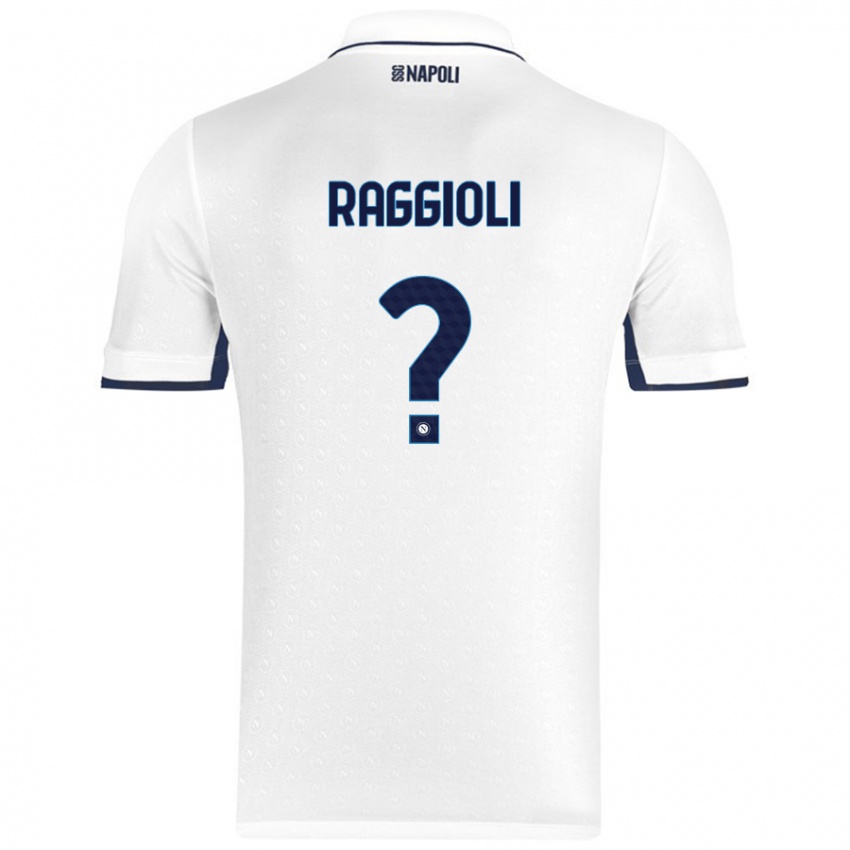 Niño Camiseta Christian Raggioli #0 Blanco Azul Real 2ª Equipación 2024/25 La Camisa Perú