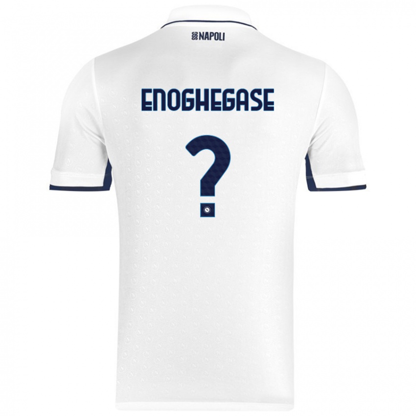 Niño Camiseta Favour Enoghegase #0 Blanco Azul Real 2ª Equipación 2024/25 La Camisa Perú