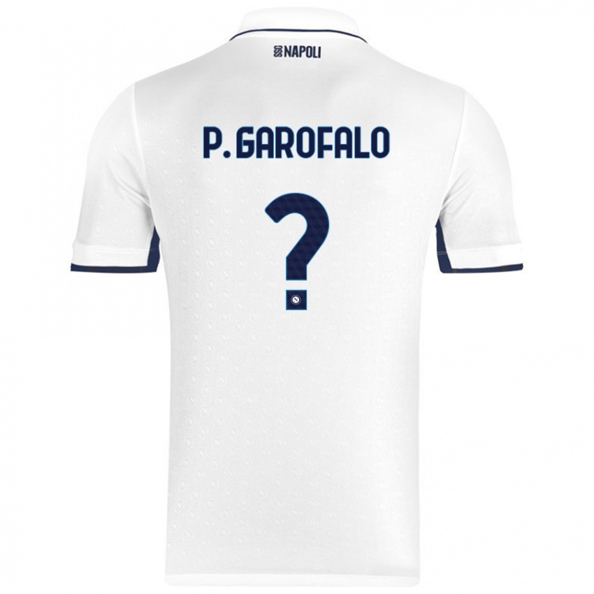 Niño Camiseta Pasquale Garofalo #0 Blanco Azul Real 2ª Equipación 2024/25 La Camisa Perú