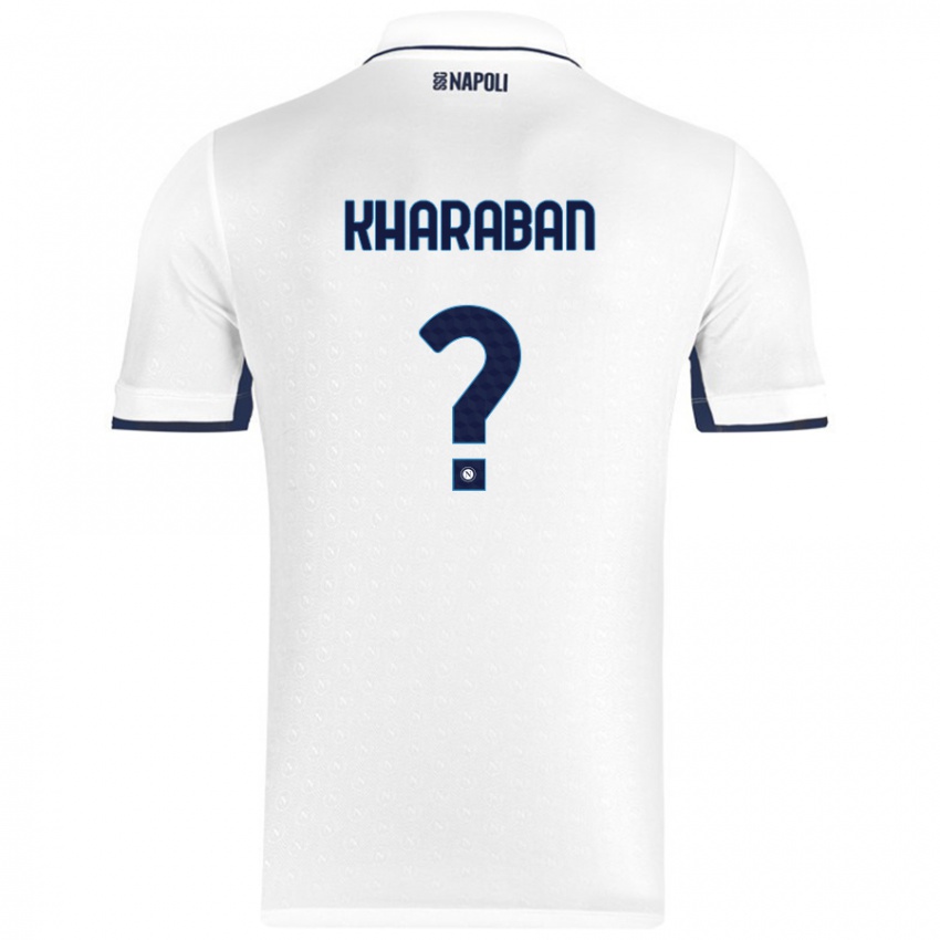 Niño Camiseta Vitaliy Kharaban #0 Blanco Azul Real 2ª Equipación 2024/25 La Camisa Perú