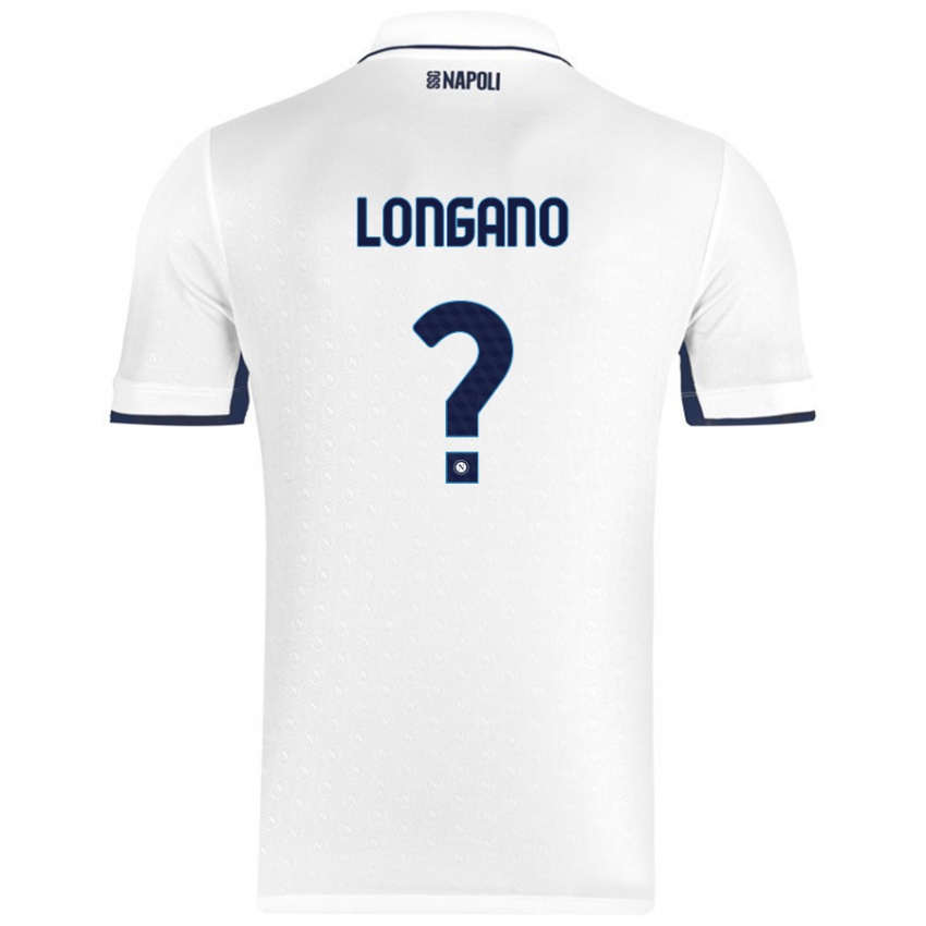 Niño Camiseta Salvatore Longano #0 Blanco Azul Real 2ª Equipación 2024/25 La Camisa Perú