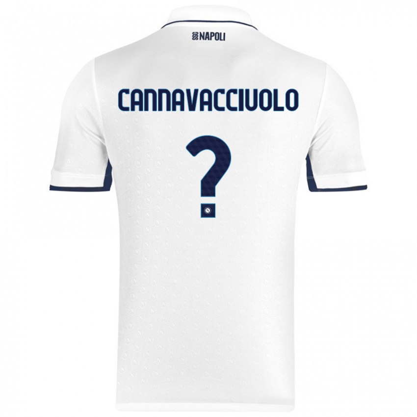 Niño Camiseta Luigi Pio Cannavacciuolo #0 Blanco Azul Real 2ª Equipación 2024/25 La Camisa Perú