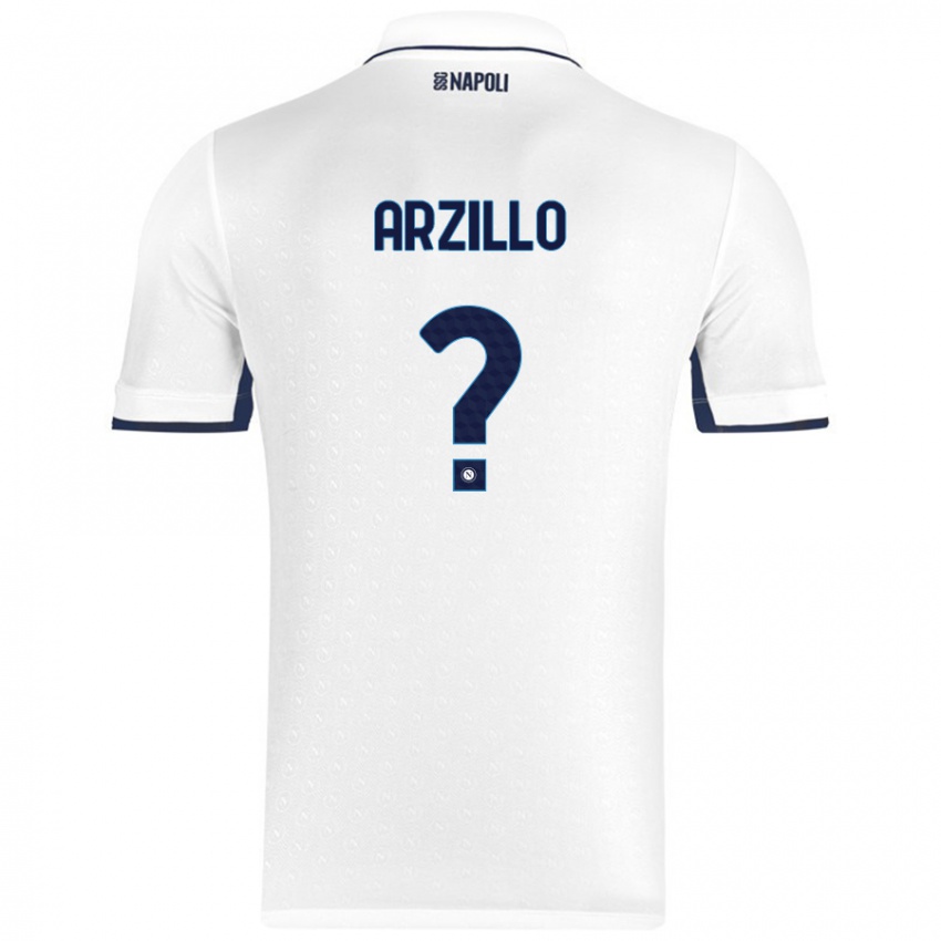 Niño Camiseta Antonino Arzillo #0 Blanco Azul Real 2ª Equipación 2024/25 La Camisa Perú