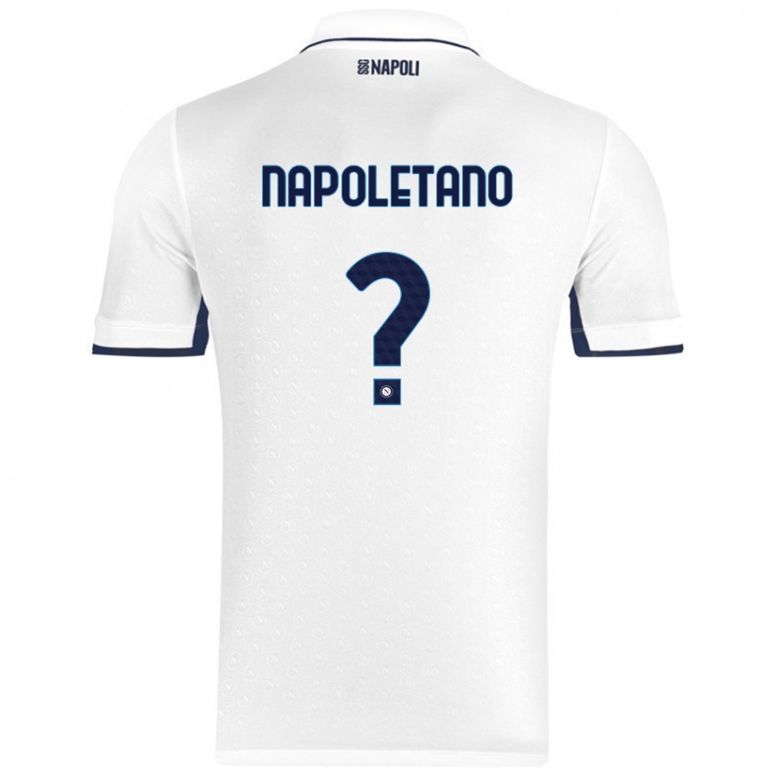 Niño Camiseta Jordan Napoletano #0 Blanco Azul Real 2ª Equipación 2024/25 La Camisa Perú