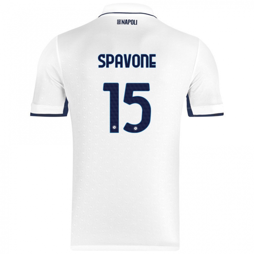 Niño Camiseta Alessandro Spavone #15 Blanco Azul Real 2ª Equipación 2024/25 La Camisa Perú