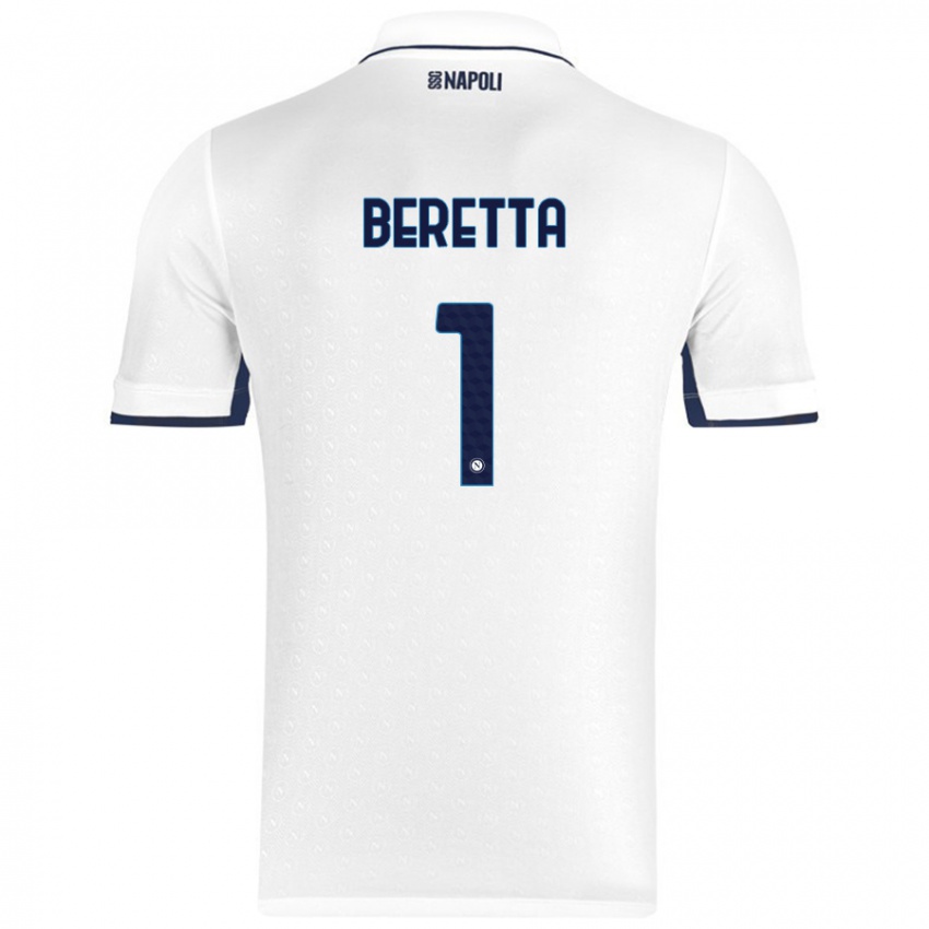 Niño Camiseta Beatrice Beretta #1 Blanco Azul Real 2ª Equipación 2024/25 La Camisa Perú