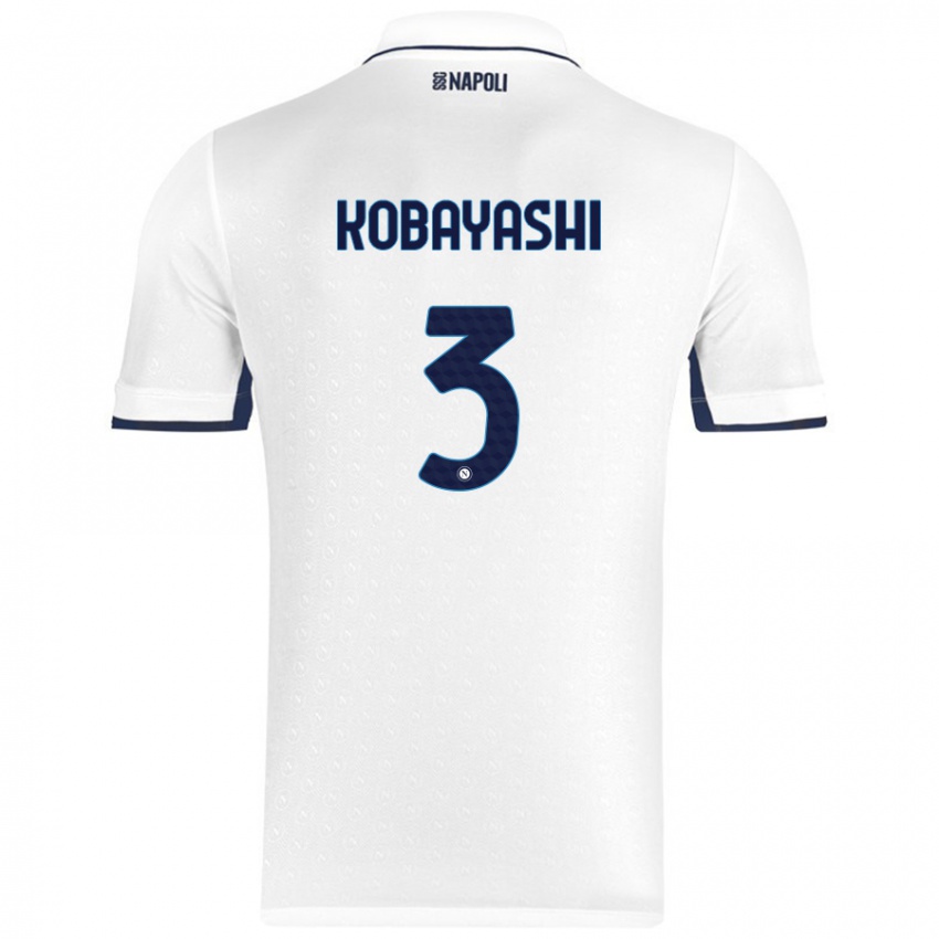 Niño Camiseta Miharu Kobayashi #3 Blanco Azul Real 2ª Equipación 2024/25 La Camisa Perú