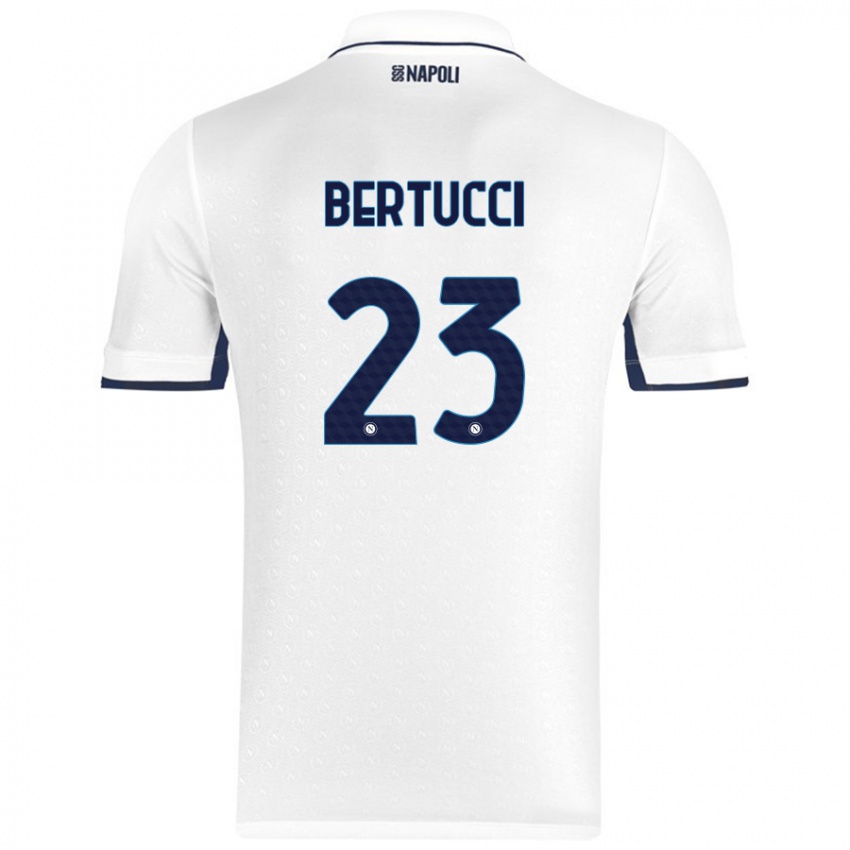 Niño Camiseta Sofia Bertucci #23 Blanco Azul Real 2ª Equipación 2024/25 La Camisa Perú