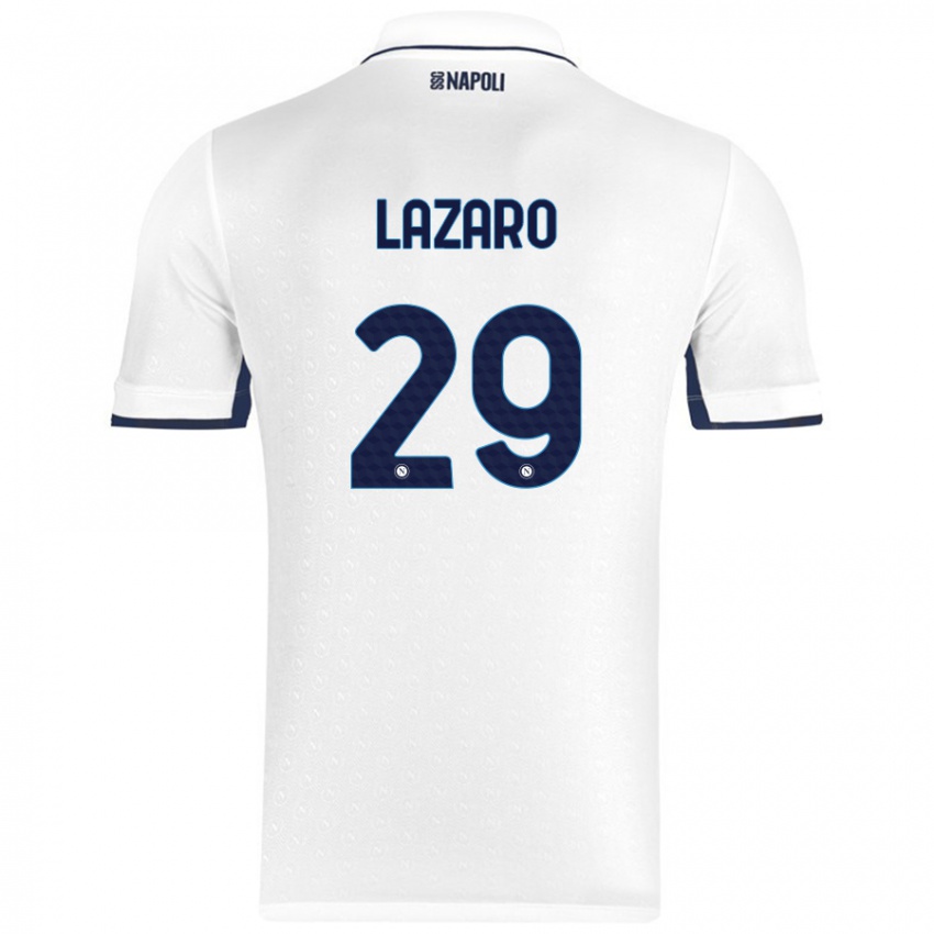 Niño Camiseta Paloma Lázaro #29 Blanco Azul Real 2ª Equipación 2024/25 La Camisa Perú