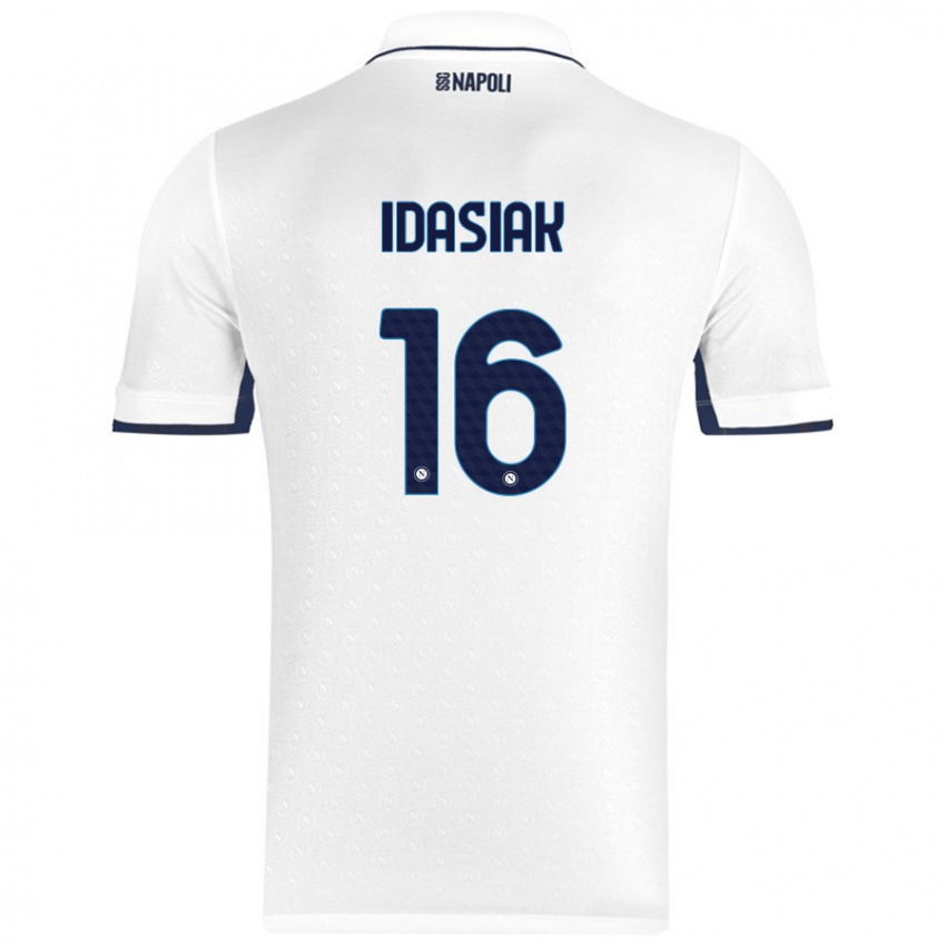 Niño Camiseta Hubert Idasiak #16 Blanco Azul Real 2ª Equipación 2024/25 La Camisa Perú