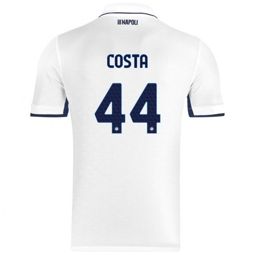 Niño Camiseta Filippo Costa #44 Blanco Azul Real 2ª Equipación 2024/25 La Camisa Perú