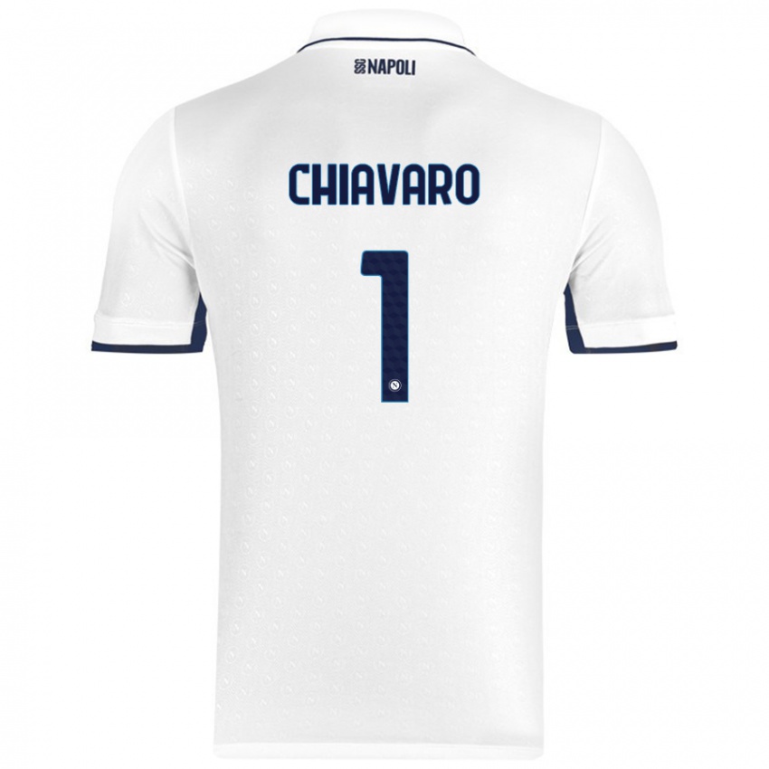 Niño Camiseta Kelly Chiavaro #1 Blanco Azul Real 2ª Equipación 2024/25 La Camisa Perú