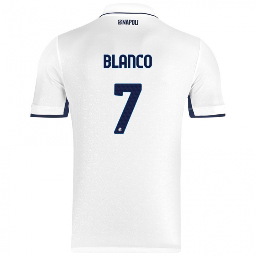 Niño Camiseta Gimena Blanco #7 Blanco Azul Real 2ª Equipación 2024/25 La Camisa Perú