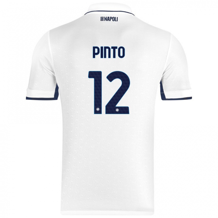 Niño Camiseta Ciro Pinto #12 Blanco Azul Real 2ª Equipación 2024/25 La Camisa Perú