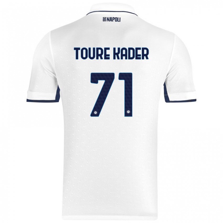 Niño Camiseta Aziz Toure Kader #71 Blanco Azul Real 2ª Equipación 2024/25 La Camisa Perú