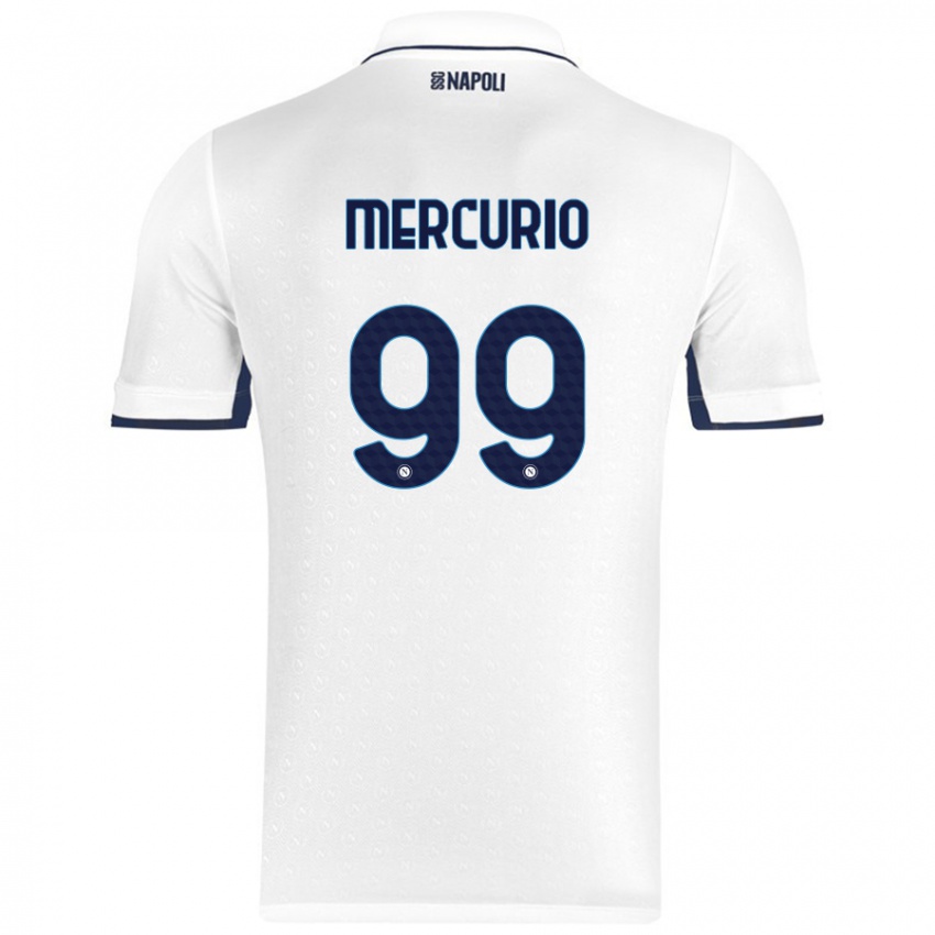 Niño Camiseta Giovanni Mercurio #99 Blanco Azul Real 2ª Equipación 2024/25 La Camisa Perú