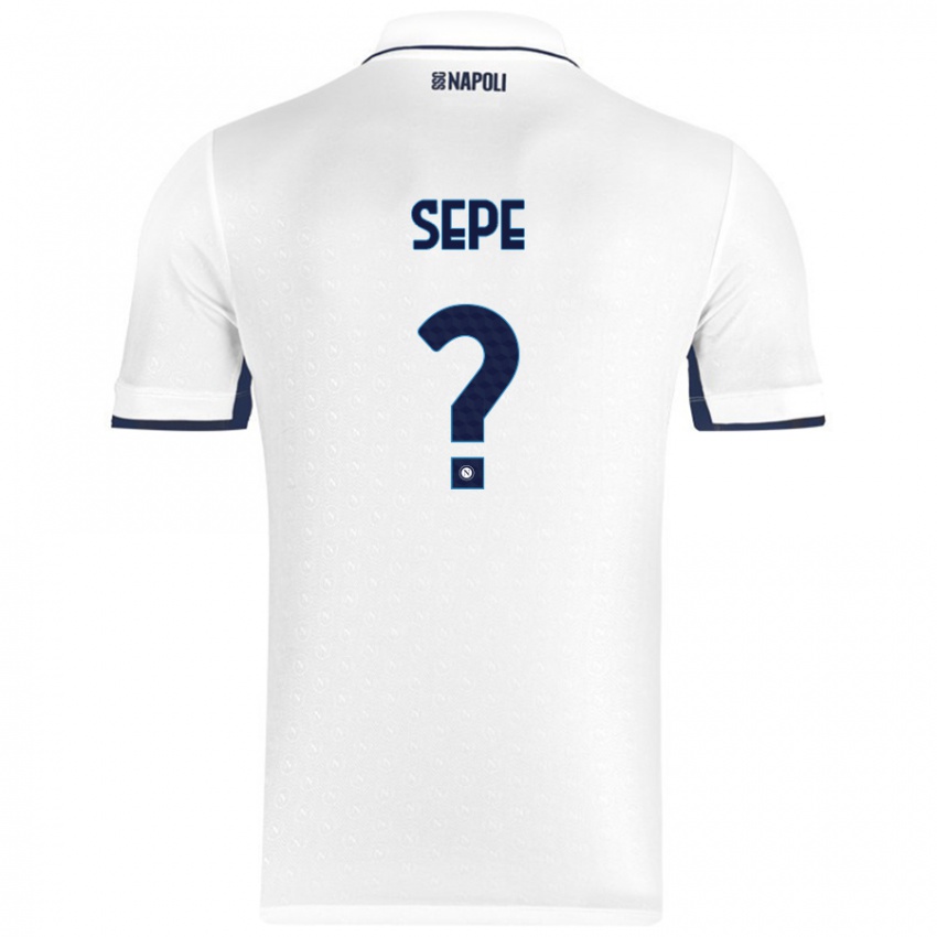 Niño Camiseta Mauro Sepe #0 Blanco Azul Real 2ª Equipación 2024/25 La Camisa Perú