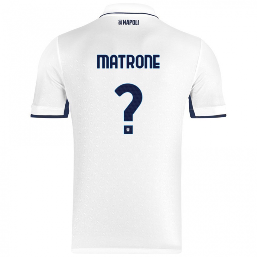 Niño Camiseta Manuel Matrone #0 Blanco Azul Real 2ª Equipación 2024/25 La Camisa Perú