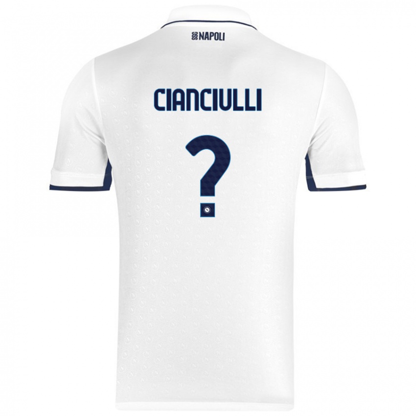 Niño Camiseta Antonio Cianciulli #0 Blanco Azul Real 2ª Equipación 2024/25 La Camisa Perú