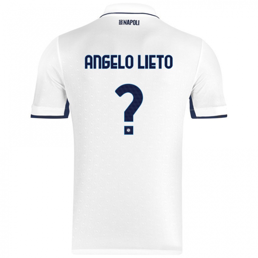 Niño Camiseta Angelo Lieto #0 Blanco Azul Real 2ª Equipación 2024/25 La Camisa Perú