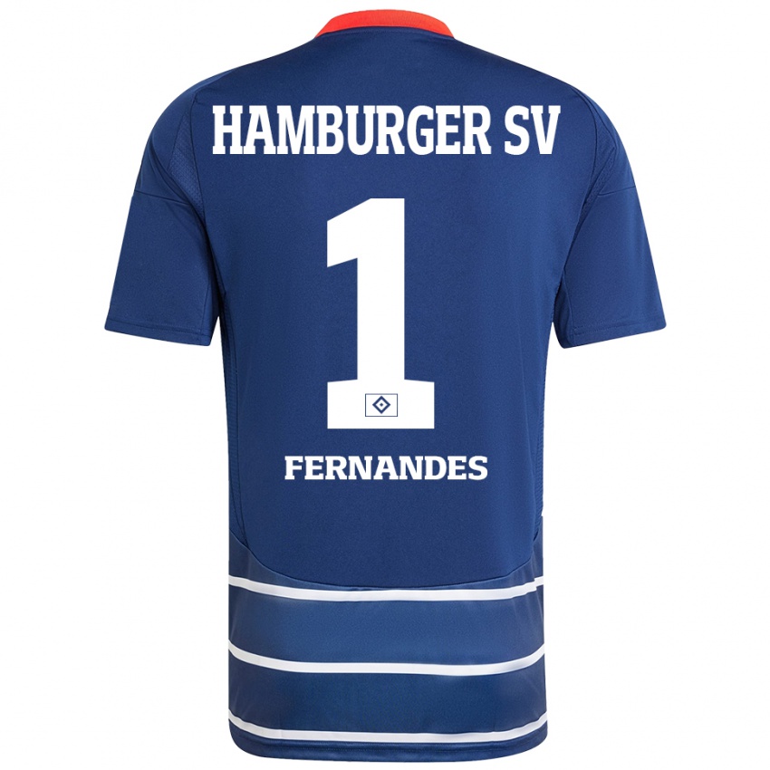 Niño Camiseta Daniel Heuer Fernandes #1 Azul Oscuro 2ª Equipación 2024/25 La Camisa Perú