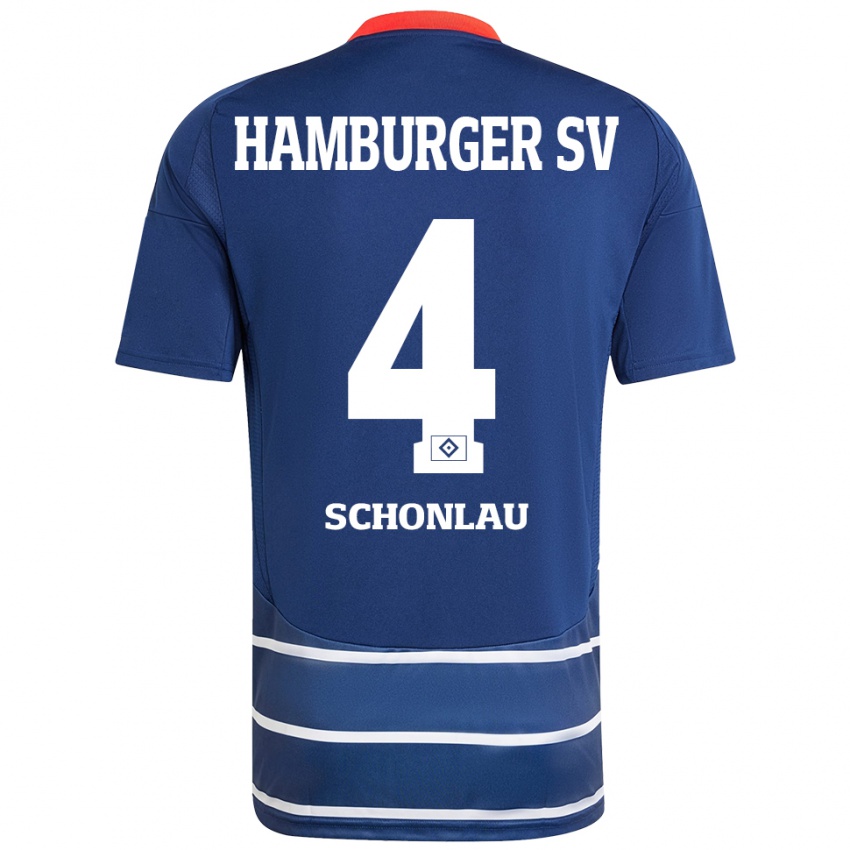 Niño Camiseta Sebastian Schonlau #4 Azul Oscuro 2ª Equipación 2024/25 La Camisa Perú