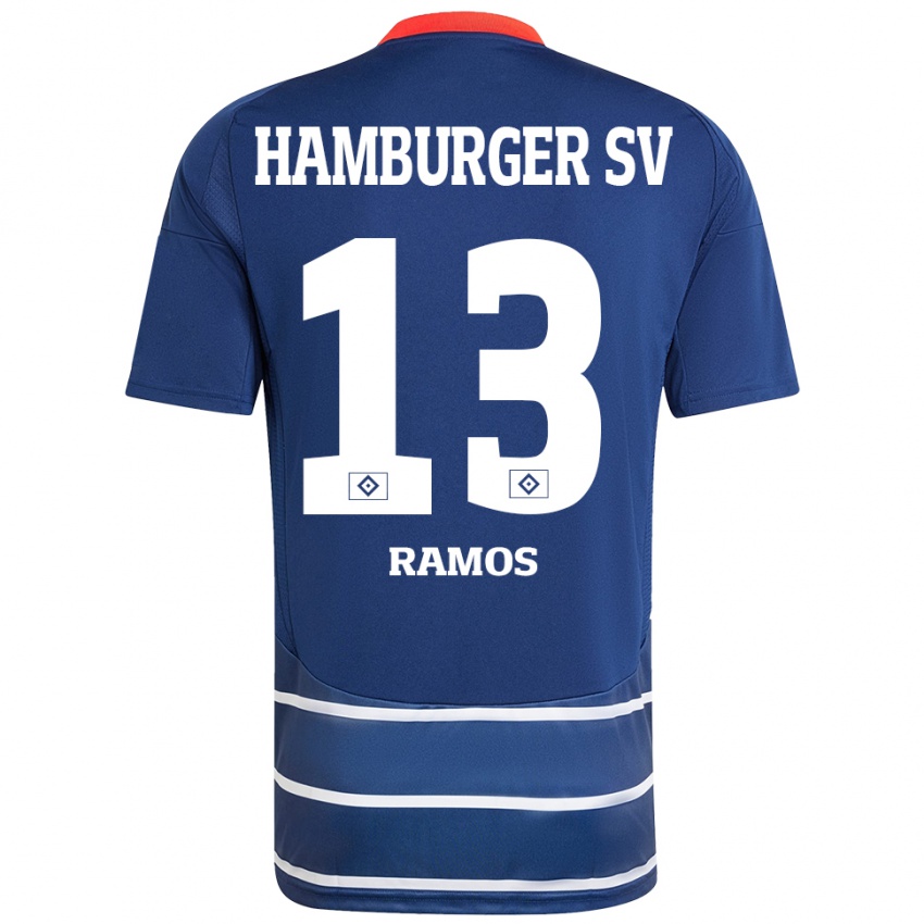 Niño Camiseta Guilherme Ramos #13 Azul Oscuro 2ª Equipación 2024/25 La Camisa Perú