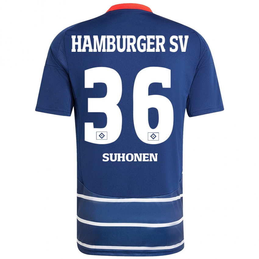 Niño Camiseta Anssi Suhonen #36 Azul Oscuro 2ª Equipación 2024/25 La Camisa Perú