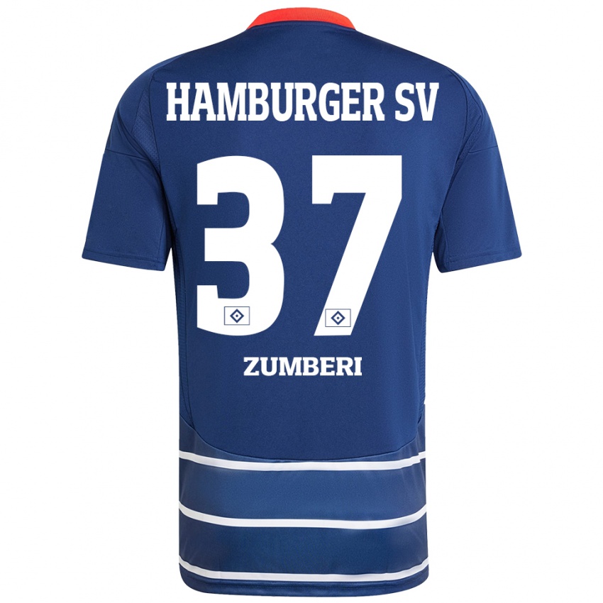 Niño Camiseta Valon Zumberi #37 Azul Oscuro 2ª Equipación 2024/25 La Camisa Perú