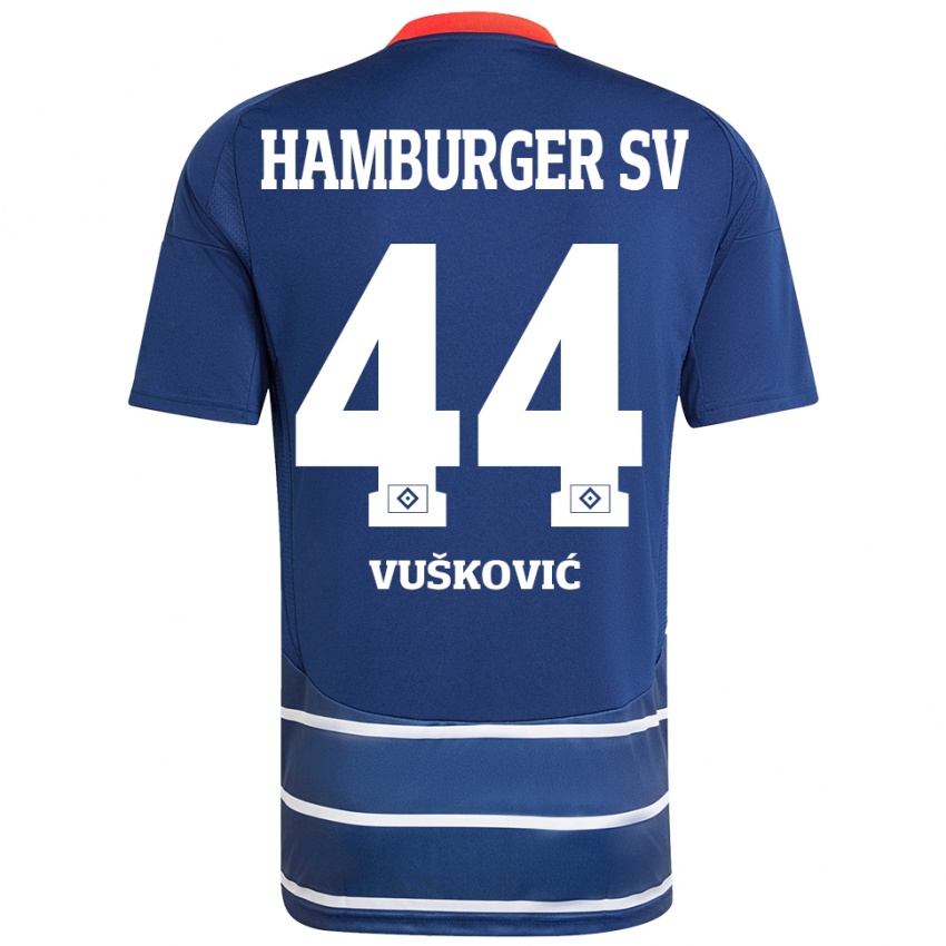 Niño Camiseta Mario Vuskovic #44 Azul Oscuro 2ª Equipación 2024/25 La Camisa Perú