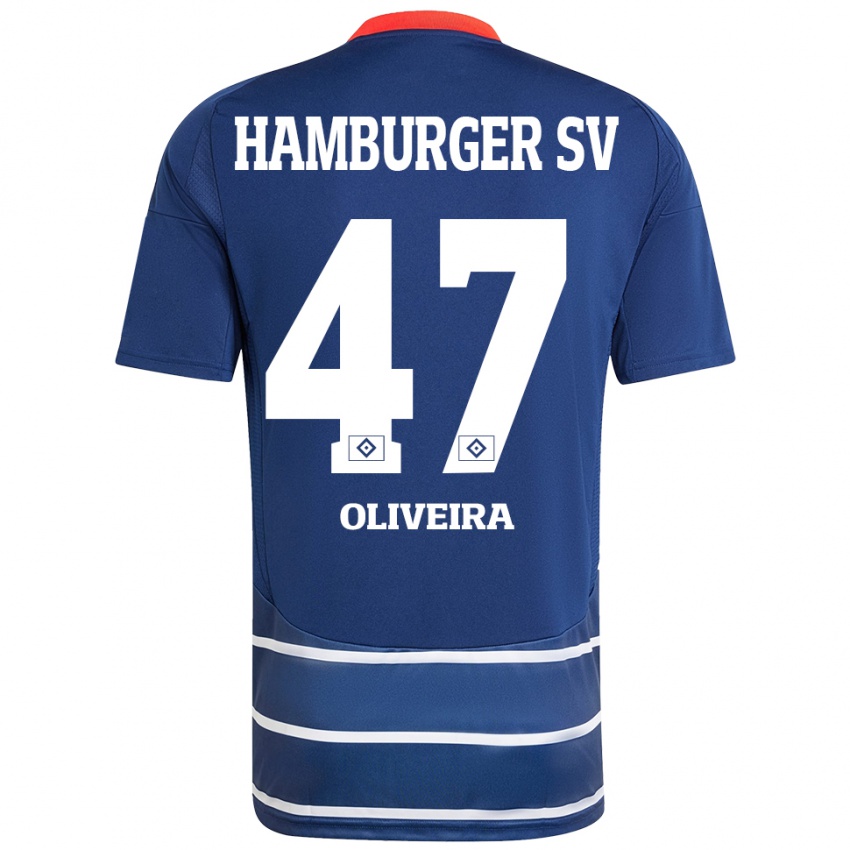 Niño Camiseta Nicolas Oliveira #47 Azul Oscuro 2ª Equipación 2024/25 La Camisa Perú