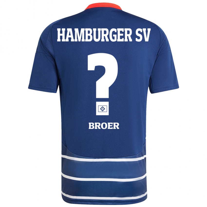 Niño Camiseta Yannick Tim Bröer #0 Azul Oscuro 2ª Equipación 2024/25 La Camisa Perú