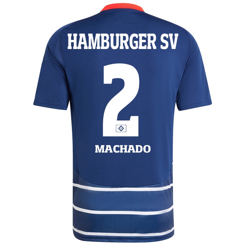 Niño Camiseta Kilian Hölscher Machado #2 Azul Oscuro 2ª Equipación 2024/25 La Camisa Perú