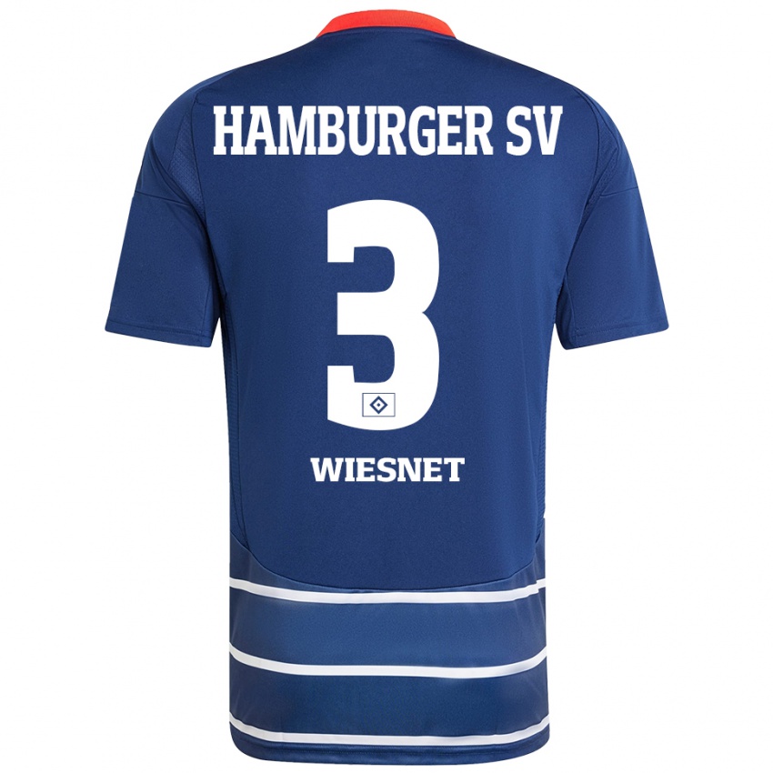 Niño Camiseta Melvin Wiesnet #3 Azul Oscuro 2ª Equipación 2024/25 La Camisa Perú