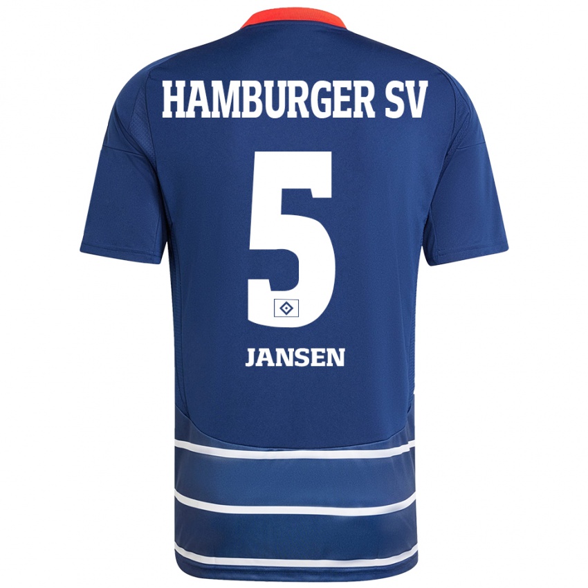 Niño Camiseta Marcell Jansen #5 Azul Oscuro 2ª Equipación 2024/25 La Camisa Perú