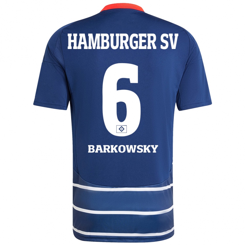 Niño Camiseta Finn Barkowsky #6 Azul Oscuro 2ª Equipación 2024/25 La Camisa Perú