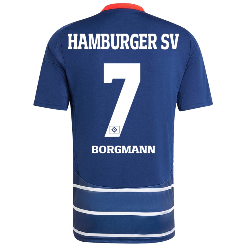 Niño Camiseta Marcus Borgmann #7 Azul Oscuro 2ª Equipación 2024/25 La Camisa Perú