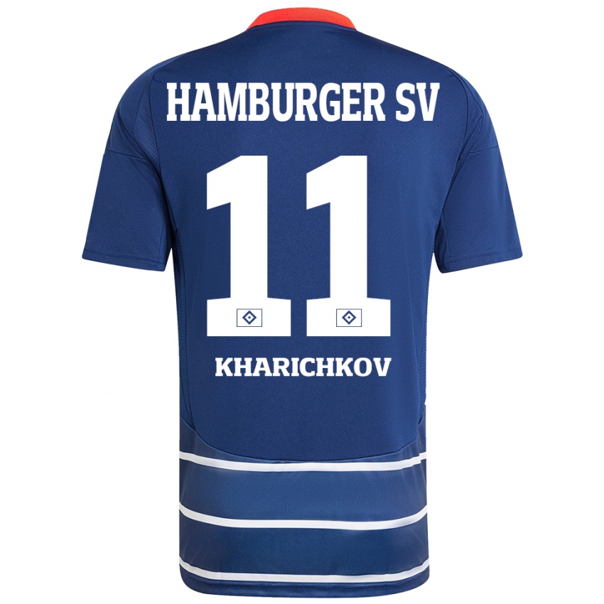 Niño Camiseta Valentyn Kharichkov #11 Azul Oscuro 2ª Equipación 2024/25 La Camisa Perú