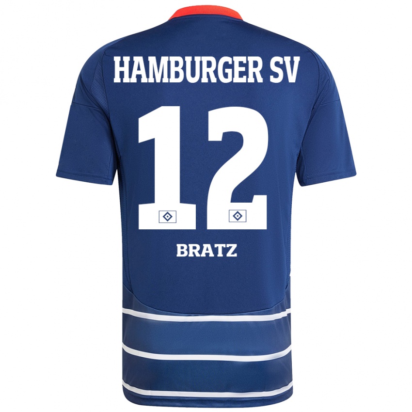 Niño Camiseta Julian Brätz #12 Azul Oscuro 2ª Equipación 2024/25 La Camisa Perú