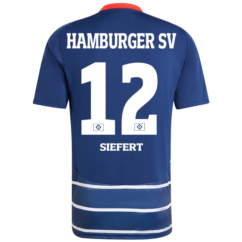 Niño Camiseta Louis Siefert #12 Azul Oscuro 2ª Equipación 2024/25 La Camisa Perú