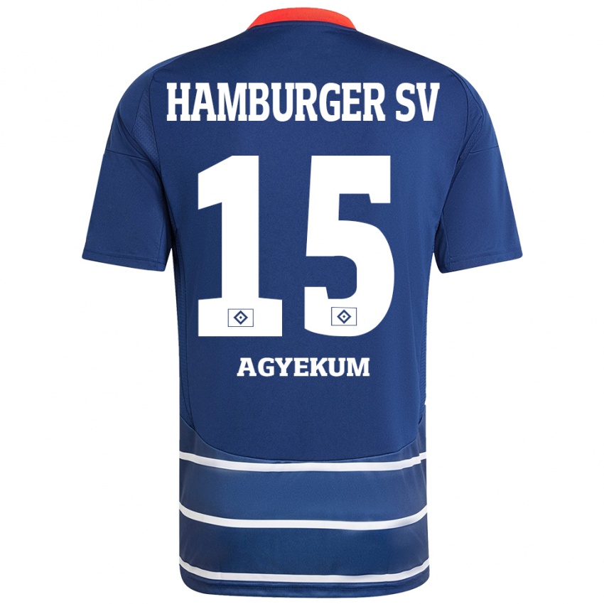 Niño Camiseta Joel Agyekum #15 Azul Oscuro 2ª Equipación 2024/25 La Camisa Perú