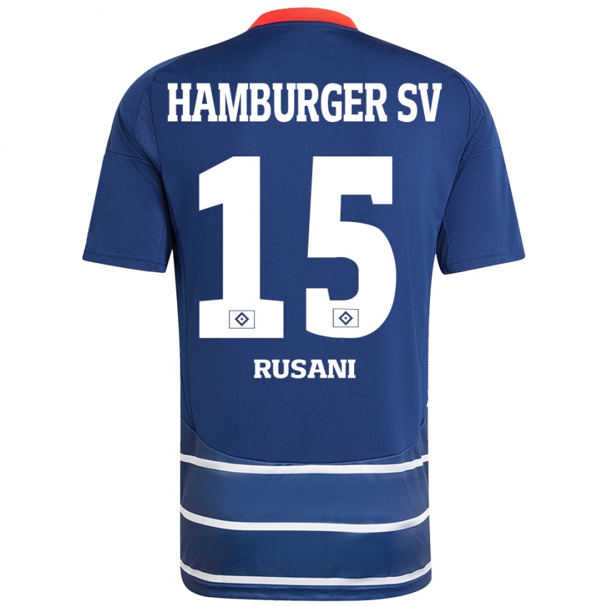 Niño Camiseta Yasin Rusani #15 Azul Oscuro 2ª Equipación 2024/25 La Camisa Perú