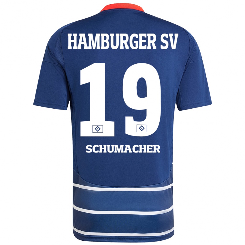 Niño Camiseta Lukas Schumacher #19 Azul Oscuro 2ª Equipación 2024/25 La Camisa Perú